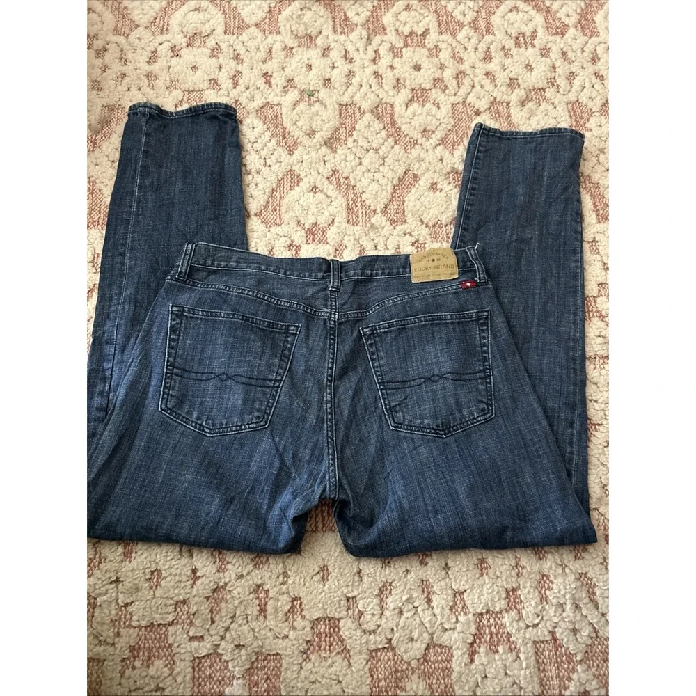 Lucky Brand 121 Heritage Slim Jeans Mens 36x34 Straight Denim Button Front